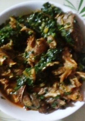 A picture of Vegetable soup.