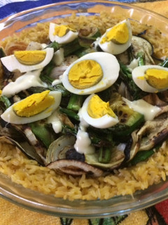 Una foto de Tarta de arroz con verduras