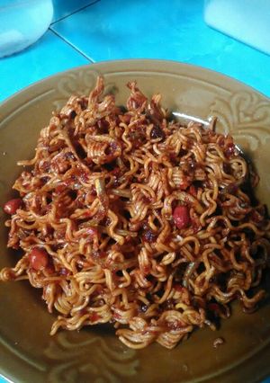 Foto resep Mie kriuk pedas