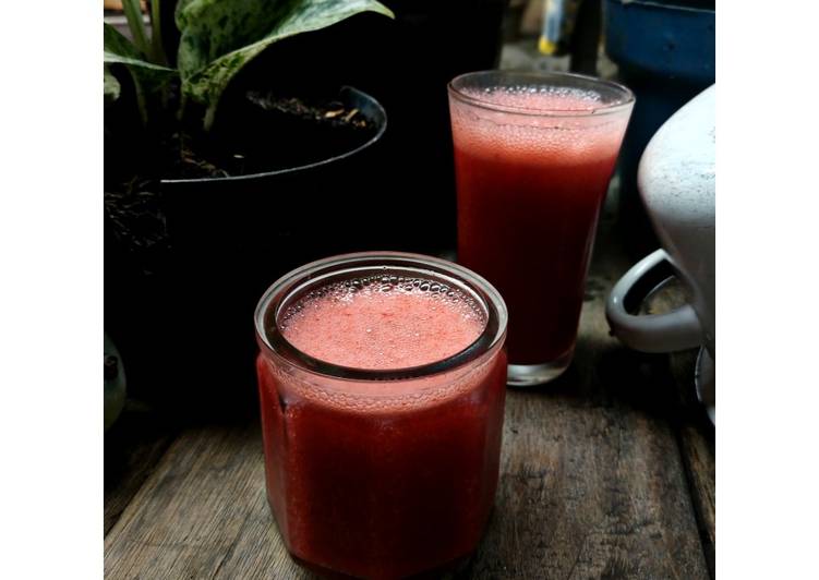 Resep Strawberry Juice, Mudah Banget