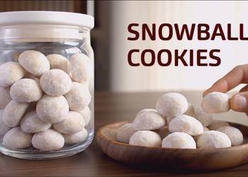 How To Serving Recipe Snowball Cookies Boule de Neige Delicious