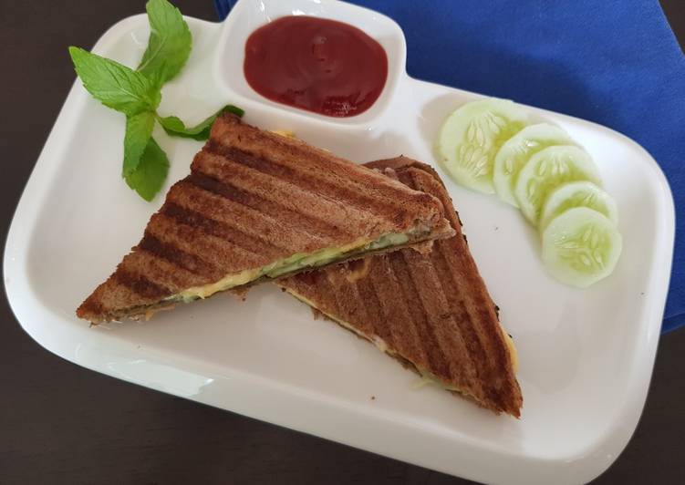 Recipe of Quick Cucumber Mint grilled Sandwich