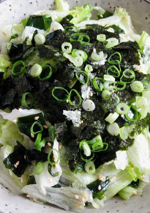 A picture of Lettuce & Wakame Sesame Salad.