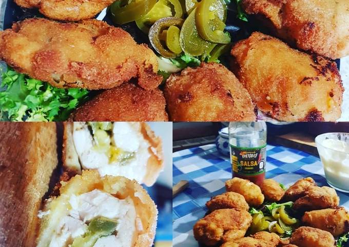 Alitas de pollo con cheddar y Jalapeños Receta de Lara Aragon 