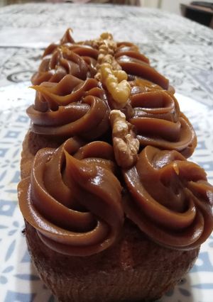 Una foto de Budín banana nuez y dulce de leche