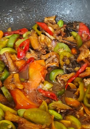 Foto resep Oseng Ikan Asin Jambal Roti Cabe Gendot