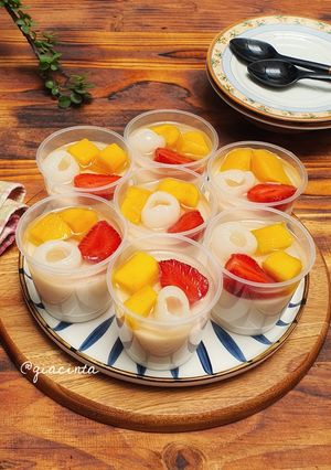 Foto resep Puding Sutera Topping Buah