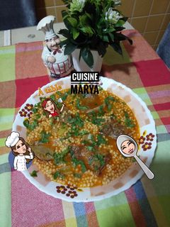 صورة لوصفة بركوكس بالقديد 🍜🍲