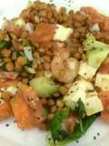 Ensalada de lentejas y salmón