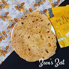 A picture of Chickpea Sorghum Rice and Wheat flour blend Rotis.
