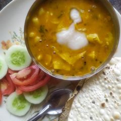 A picture of Dal dhokli.