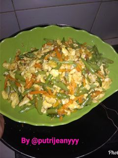 Foto resep 6. ORAK ARIK telur-buncis-wortel #BikinRamadanBerkesan