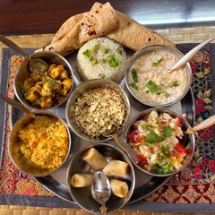A picture of North Indian thali (Lunch).