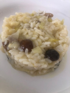 Una foto de Risotto de setas, habas y gambas (en Newcook)