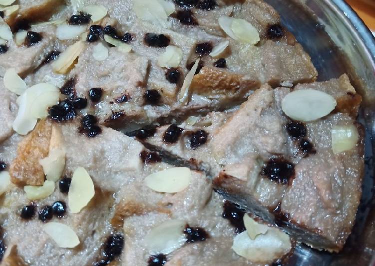 Resep masakan Choco Taro Bread Pudding | Cara Buat Choco Taro Bread Pudding Yang Enak Banget
