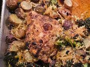A picture of baked chicken thigh