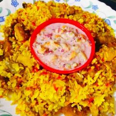 A picture of Chicken Biryani.