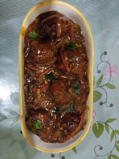 A picture of Veg Manchurian.
