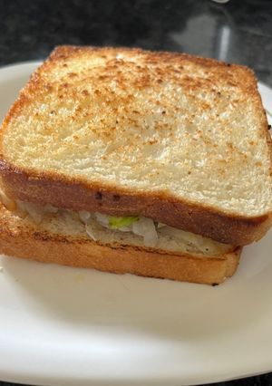 A picture of Potato Fritter Sandwich🥪🥪.