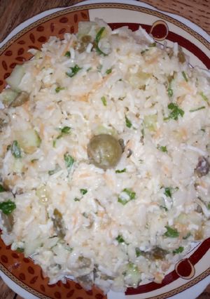 صورة لوصفة سلطة الأرز الصحية والإقتصادية