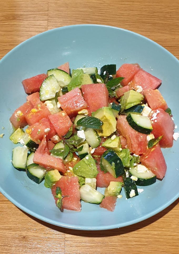Una foto de Ensalada de verano con sandía