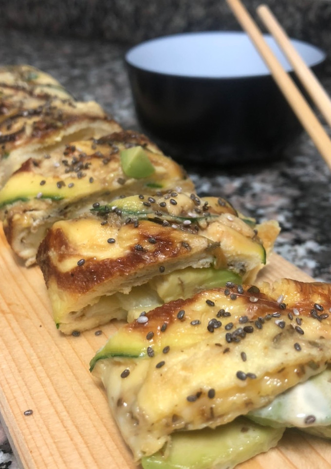 Una foto de Rollo-sushi de calabacín