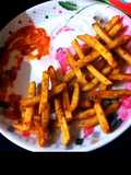 #Baked chilli French fires