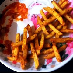 #Baked chilli French fires A picture of #Baked chilli French fires.