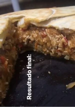 Una foto de Tarta de pollo a la barbacoa
