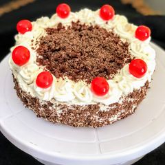 Eggless black forest cake A picture of Eggless black forest cake.