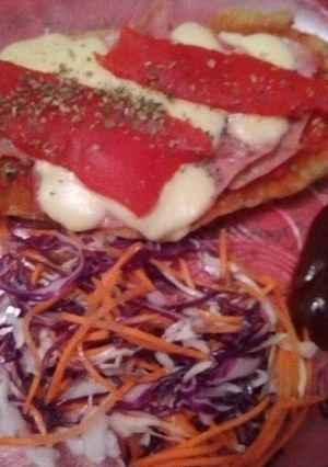 Una foto de Mila de pollo a la napolitana