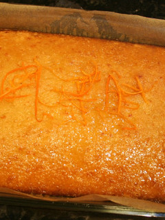 A picture of Orange Almond Syrup Cake.