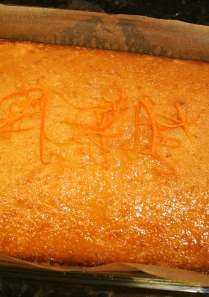 A picture of Orange Almond Syrup Cake.