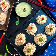 A picture of Chicken Flower Dumpling.