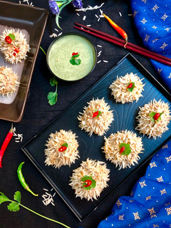A picture of Chicken Flower Dumpling.