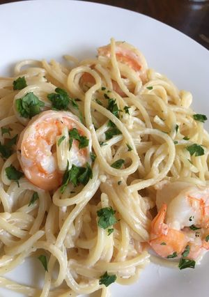 Una foto de Espagueti con camarones