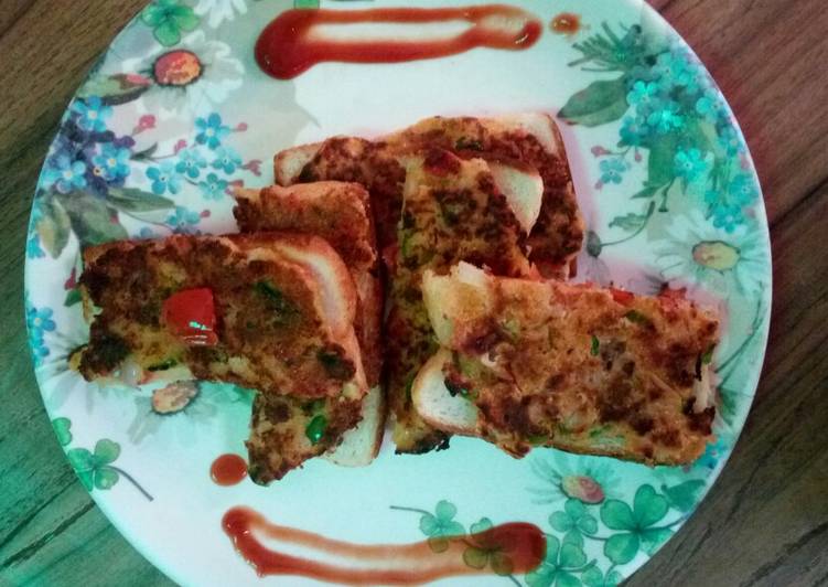 Recipe of Perfect Vegetable Bread Sandwich