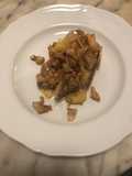 Crostone di pane con straccetti di pollo allo zenzero fresco