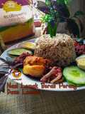 Nasi lemak Beras Perang Daun Lemuni