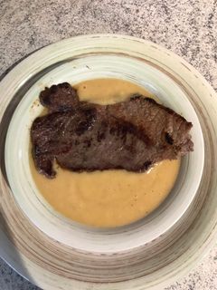 Una foto de Crema de porotos