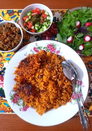 عکسی از دستور دمی گوجه و چشم بلبلی