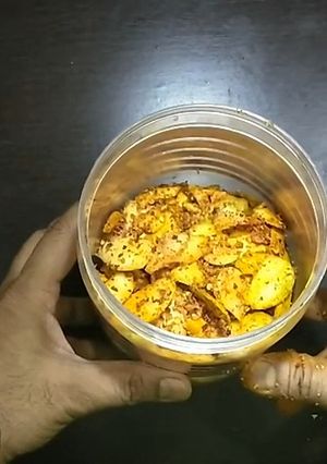 A picture of Mango Asafoetida Pickle.