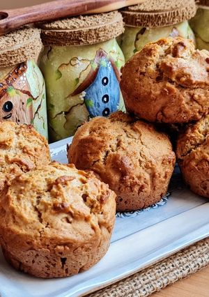 Una foto de Tortitas esponjocitas de miel by Sol de Corrientes 🍯 ☀️Muffins, Magdalenas de miel 🍯 🐝
