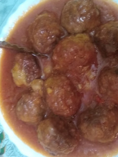 صورة لوصفة طاجين كريات البسباس تحسبه كفتة أممممم