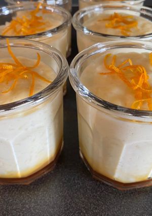 Une photo de Riz au lait sur caramel