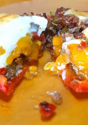 Una foto de Morrones rellenos