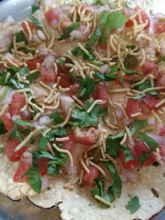 A picture of Masala papad.
