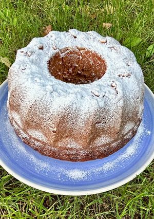 Una foto de Bundt cake de dulce de leche