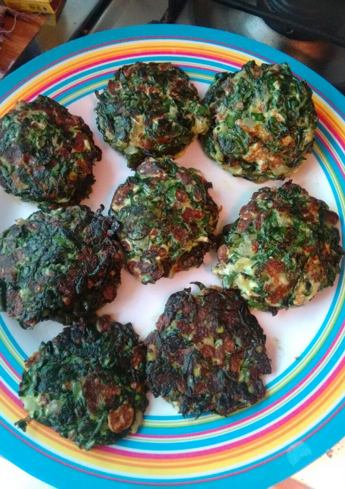 Una foto de Tortitas de espinaca con queso
