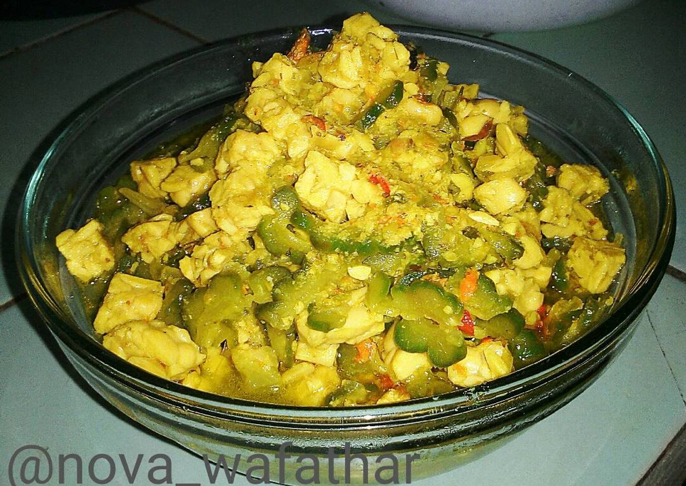 Tumis pare dan tempe